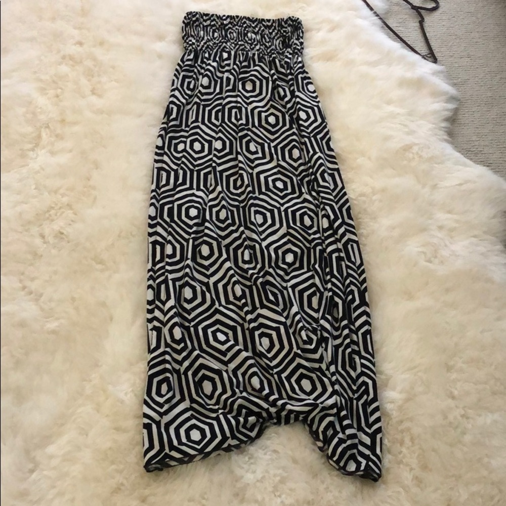 Full length geometric summer dress